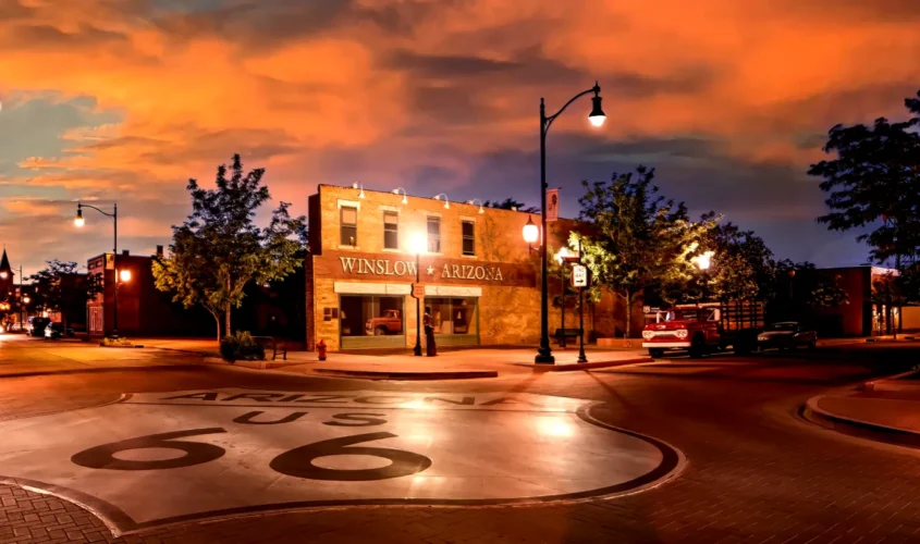 The famous corner in Winslow, AZ near our hotel on Route 66