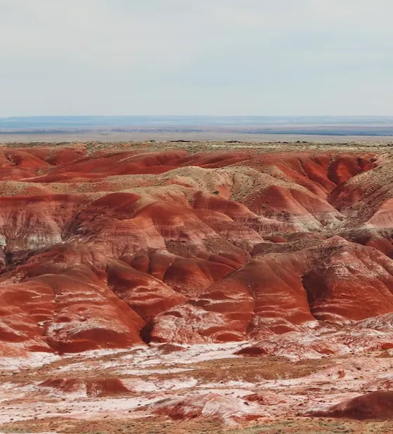 Sweeping view of the Painted Desert near our Grand Canyon area hotel