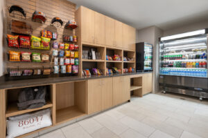 a store filled with lots of shelves filled with food