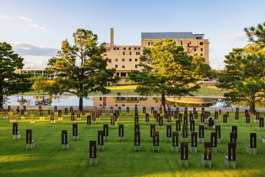 Explore the field of empty chairs at this memorial, a meaningful thing to do in Oklahoma City.